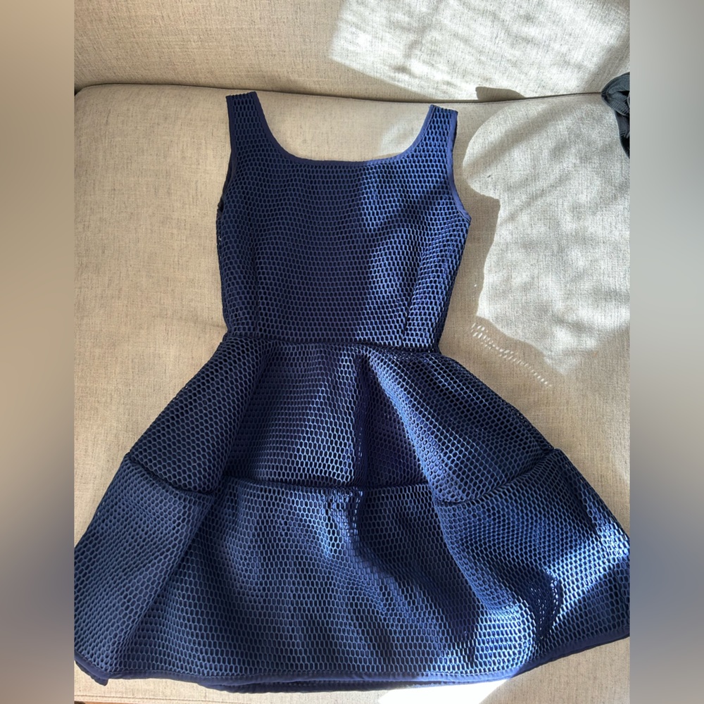 ALine blue dress. Cocktail party